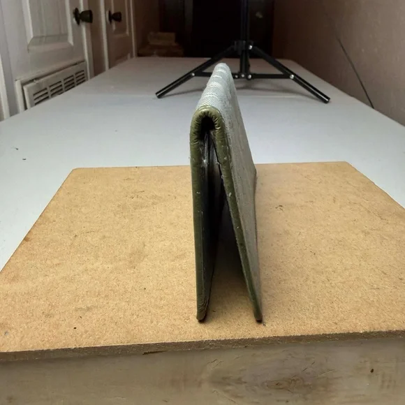 Vintage Coach Checkbook Leather Wallet Cosmetic Wristlet Various damaged - Picture 7 of 11